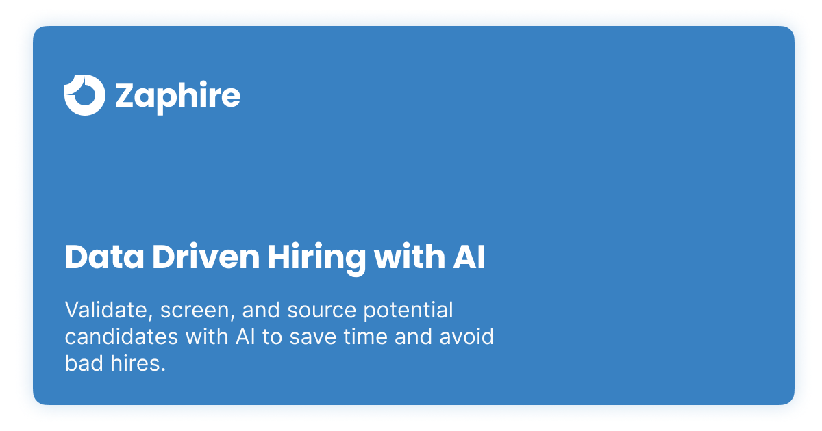 ZapHire - Hire top talent using AI